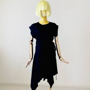 Isabel Marant Loko Black Asymmetrical T shirt Dress SZ 6/38